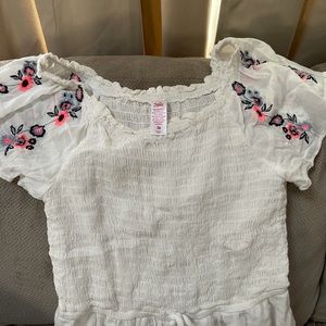 Girls justice white romper
